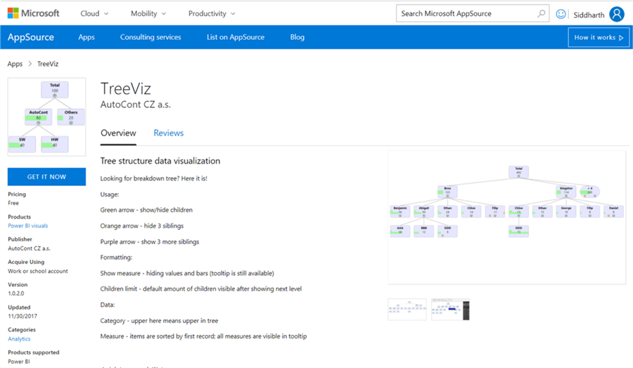 Treeviz control - Description: Treeviz control