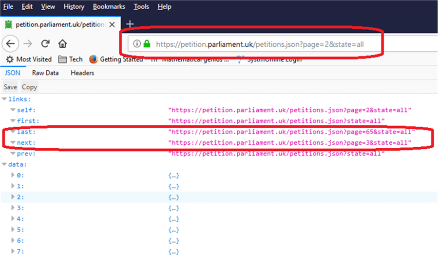 JSON Page Details - Description: JSON Page Details