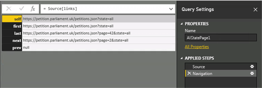 Load Links into table - Description: Load Links into table