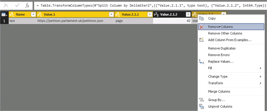 Remove unwanted columns - Description: Remove unwanted columns