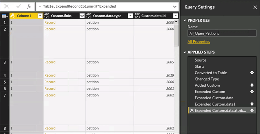Query settings - Description: Query settings