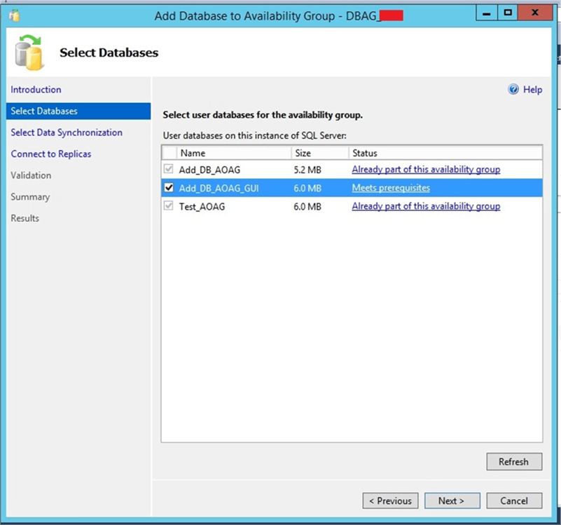 Add a SQL Server Database to an Existing Always On Availability Group