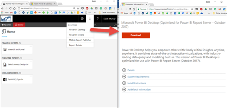 Power BI Desktop for Report Server - Description: Power BI Desktop for Report Server