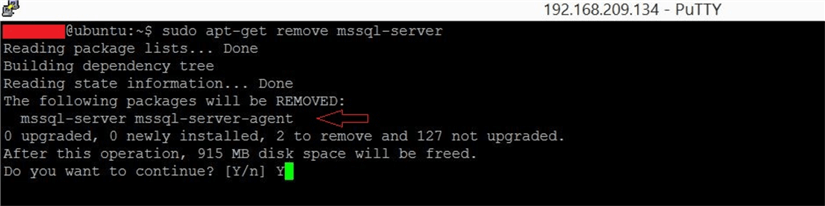 How to Uninstall SQL Server 2017 running on Ubuntu