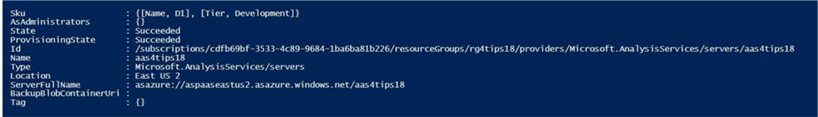List all AS Servers - Description: The Get-AzureRmAnalysisServicesServer cmdlet lists all AS Servers.