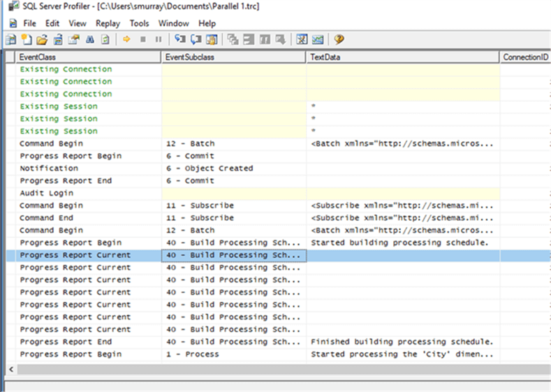 SSAS Profiler - Description: SSAS Profiler
