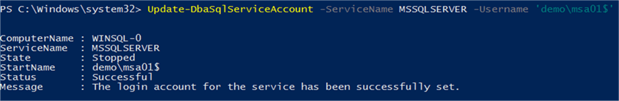 Using Managed Service Accounts with SQL Server
