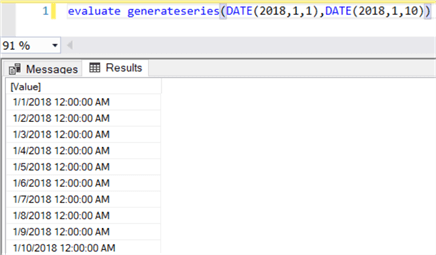 sequence with dates