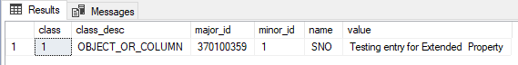 query extended properties