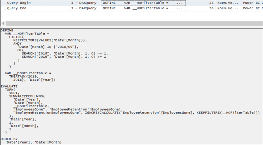 generated query