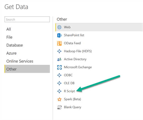 RScript and PowerBI - Description: Conenct PowerBI to R script