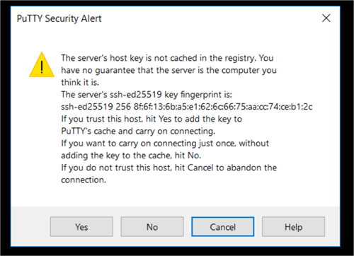 If you are login first time to Red Hat Enterprise Linux 7.4 on EC2 thru the PuTTy terminal session, you will receive the following alert. Click on yes to continue. If you have done all configurations appropriately, then you will get a new window appear as below displaying your command line SSH terminal session  Note: If you face any issue while you try to connect SSH terminal session; it's due to appropriate rule is not enable ire I have allowed all traffic but in real environment you should open appropriate port) attached to the instance). 