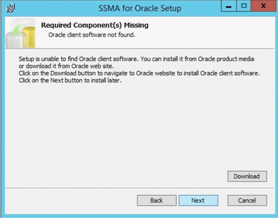 ssma for oracle installer