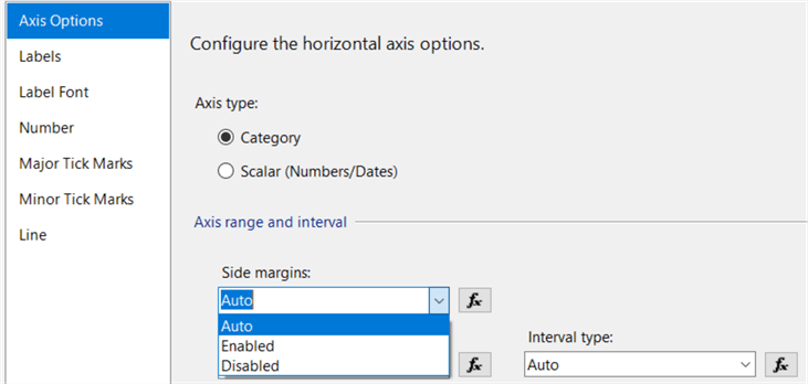 change side margins