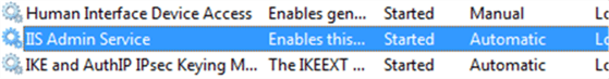 IIS Admin Service