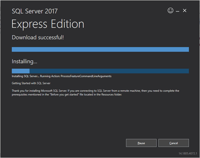 Screen Capture 3 - Description: The installer downloads and installs the product.