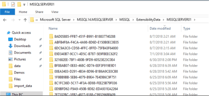 folder contents