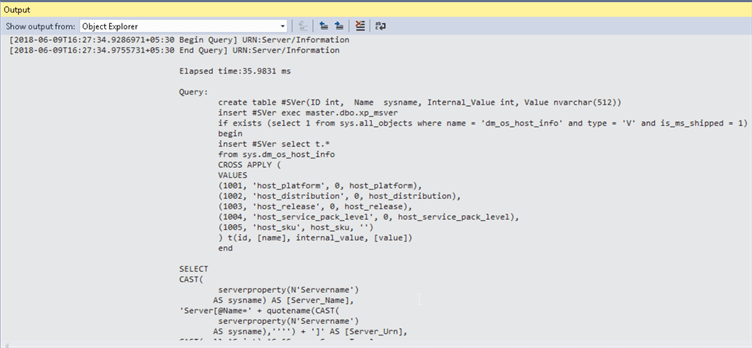 object explorer