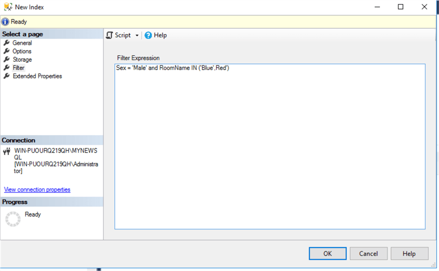 Creating Indexes with SQL Server Management Studio