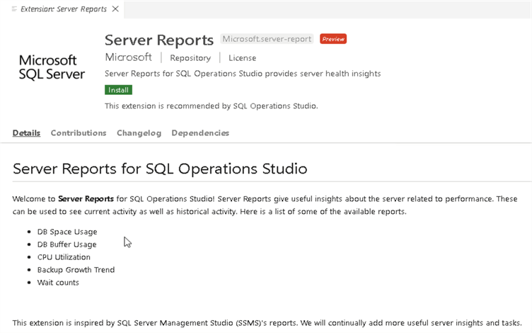 server reports