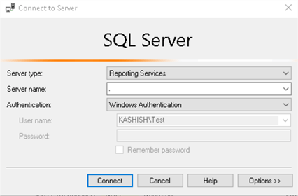SSRS 2017 Report - Connect with Reporting Services