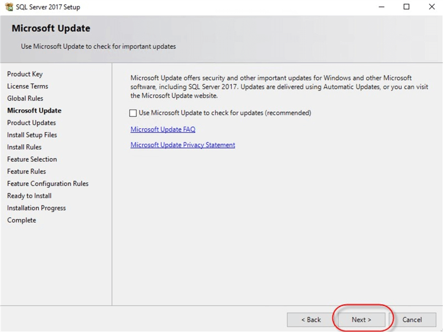 sql server installation center