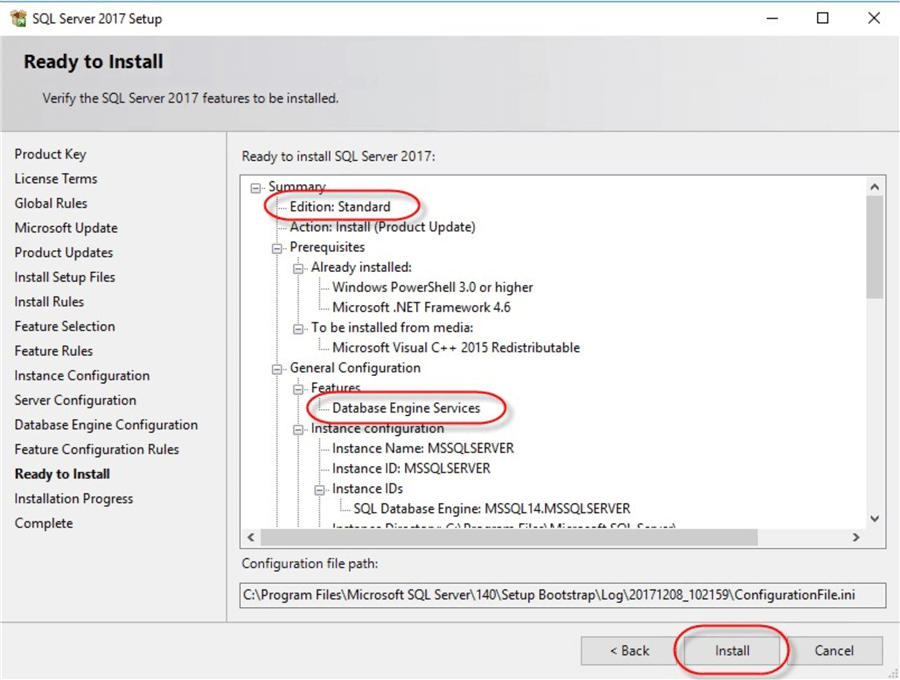 sql server installation center