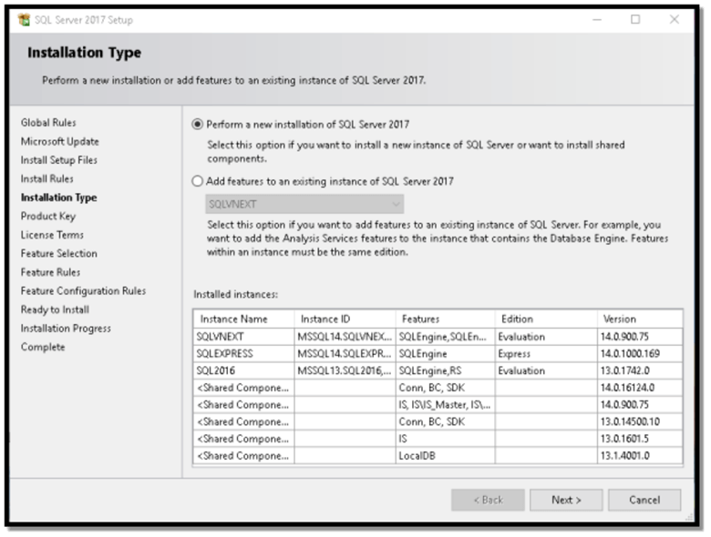 sql developer edition install intallation type