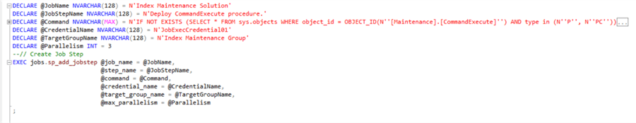 Create job step - Deploy CommandExecute&#xA;&#xA;Deployment of CommandExecute Procedure to target database by job step.