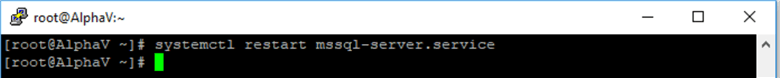 restart the SQL Server service 