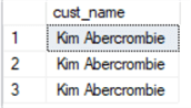 Query result