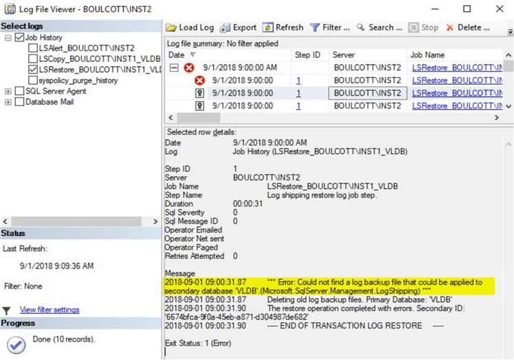 log viewer