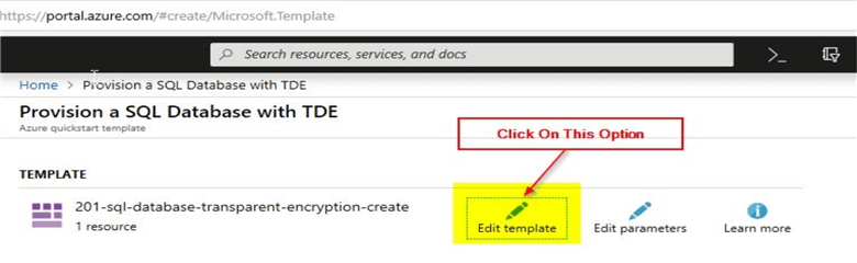 edit azure template