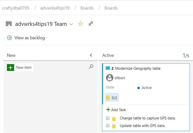 Each item, user story, feature or epic can have different states.