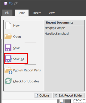 save report