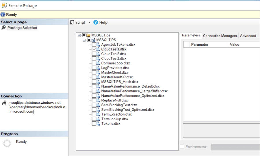 configure execution