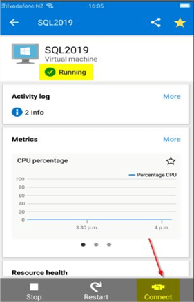 resource usage on azure mobile app