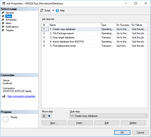 sql agent job steps