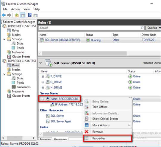 Upgrade SQL Server FCI Using Same Virtual Network Name and Virtual IP