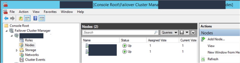 failover cluster manager