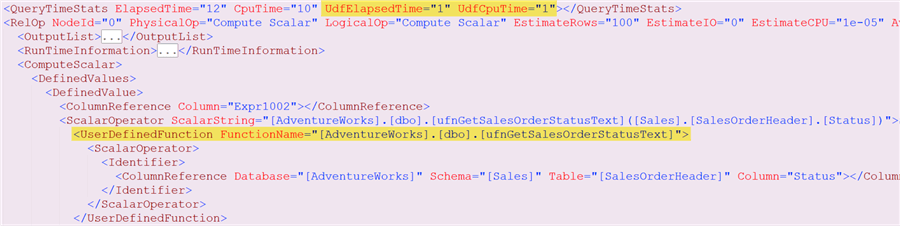 XML before UDF inlining