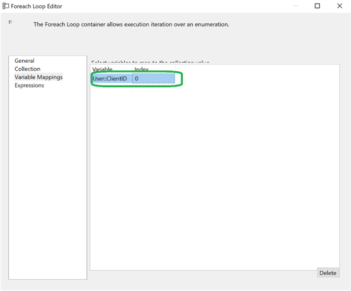 ssis foreach loop editor