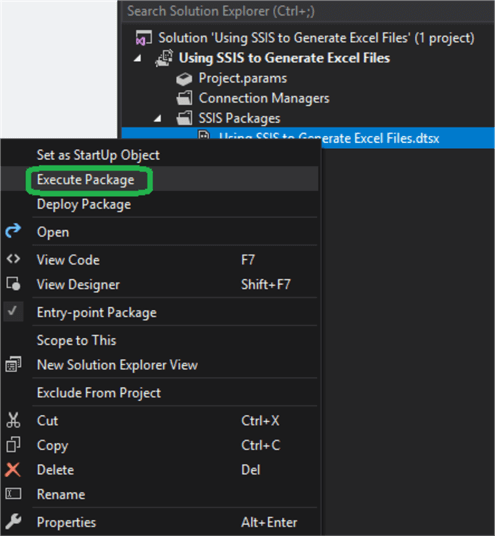 Using SSIS to Generate Excel Files Based on Criteria