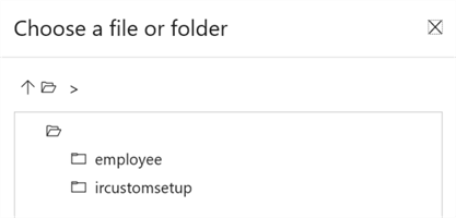 choose blob container