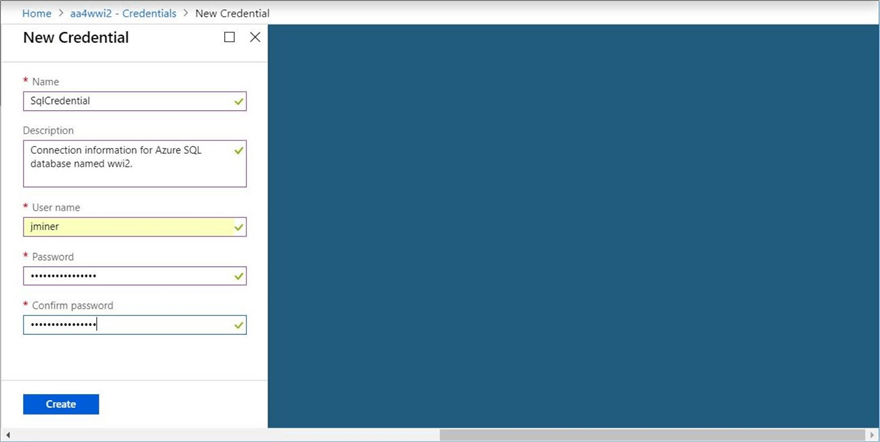 Share resources - add a new credential