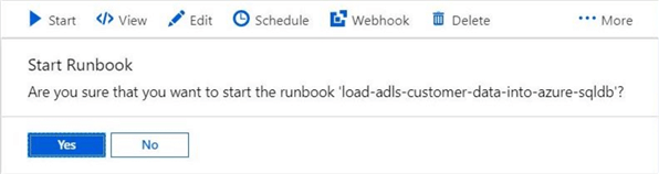 Process Automation - execute the runbook.