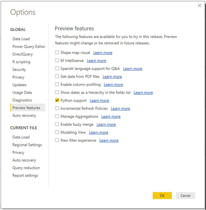 Preview Features