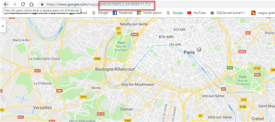 Google coordinates