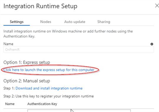 runtime setup