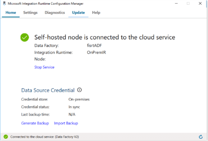 data source credential